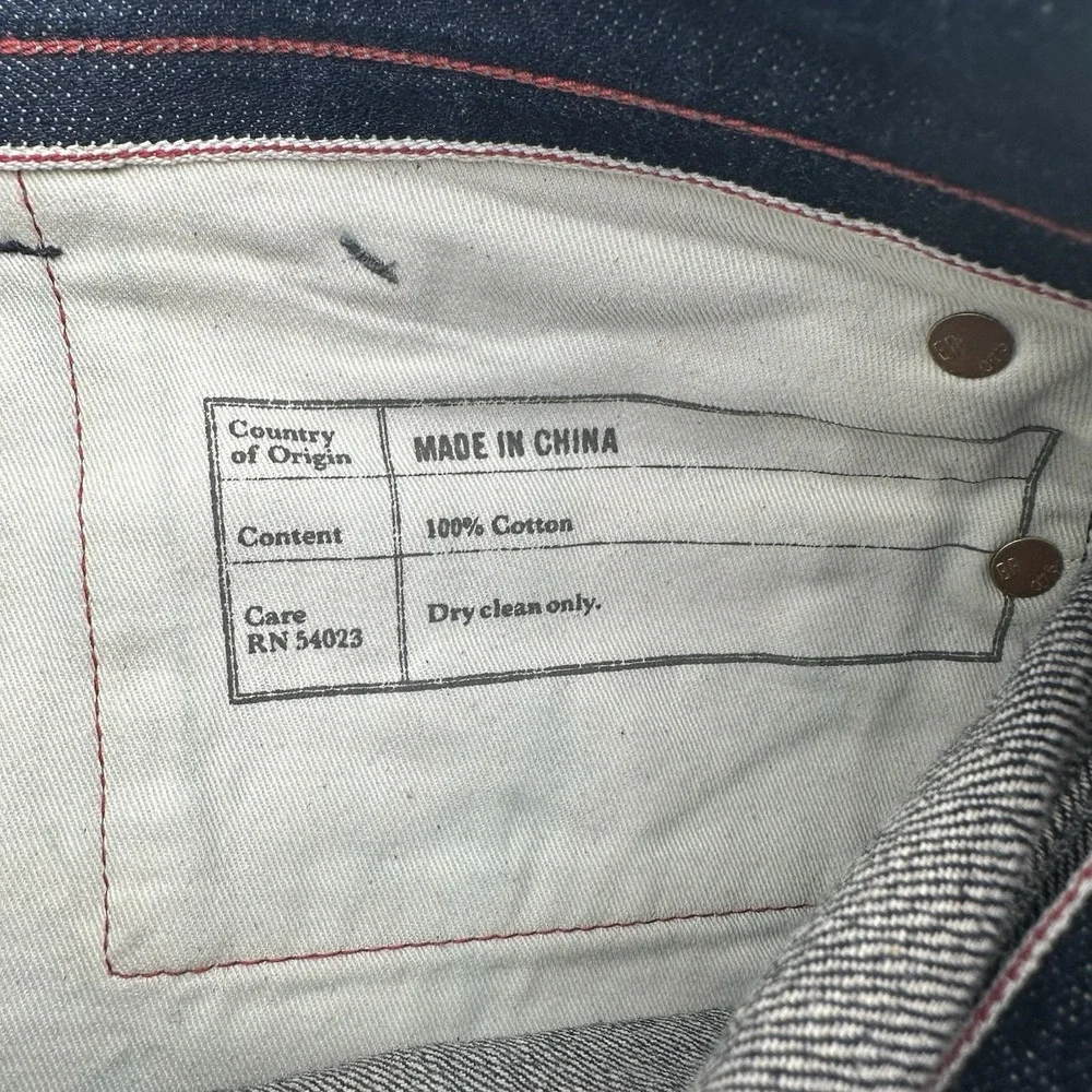 Banana Republic Selvedge Slim Fit Dark Blue Jeans Mens 32x30 (32x29 Actual)
